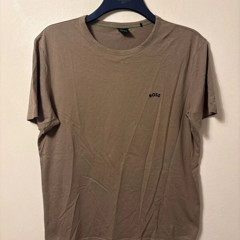 BOSS Men's Short Sleeve Tan Tee